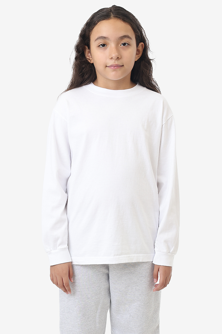 Premium Kids' Unisex Garment Dye Long Sleeve Cotton Tee – Shrink-Free Comfort
