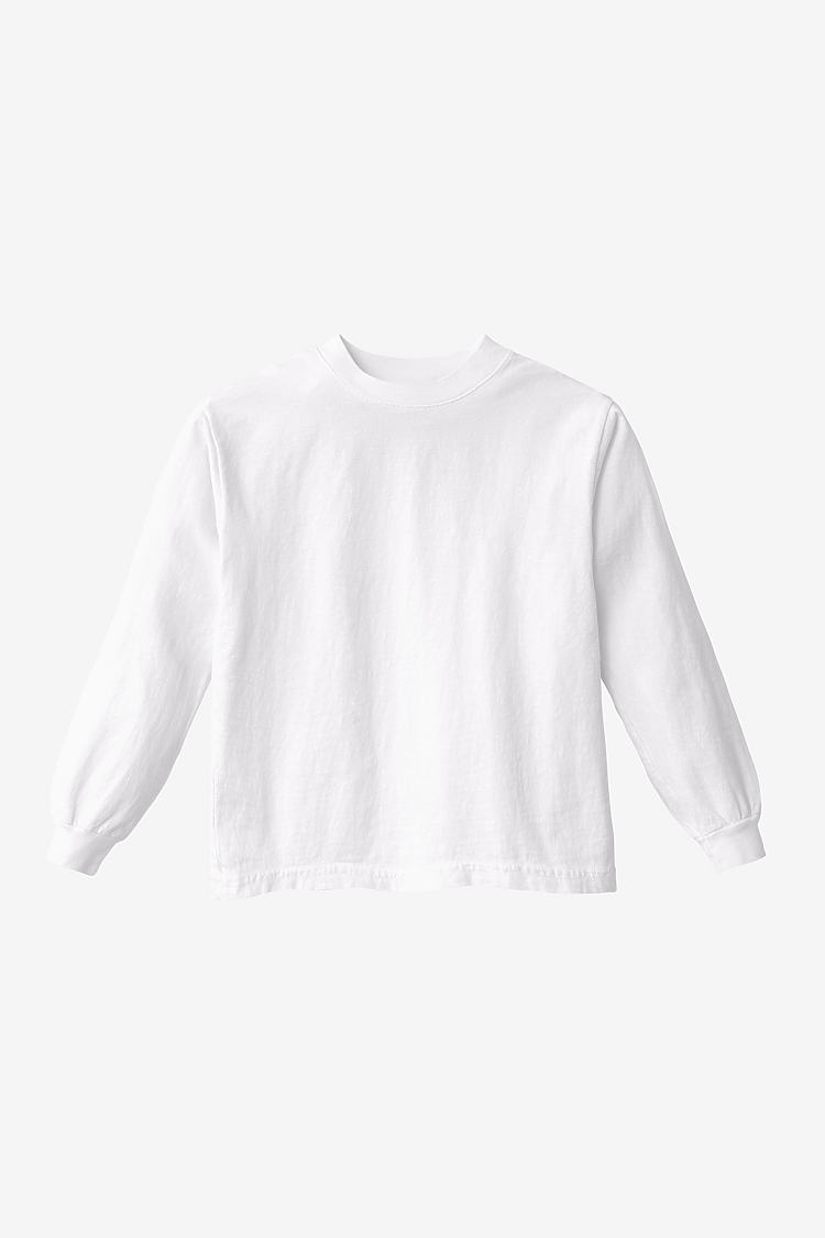 Premium Kids' Unisex Garment Dye Long Sleeve Cotton Tee – Shrink-Free Comfort