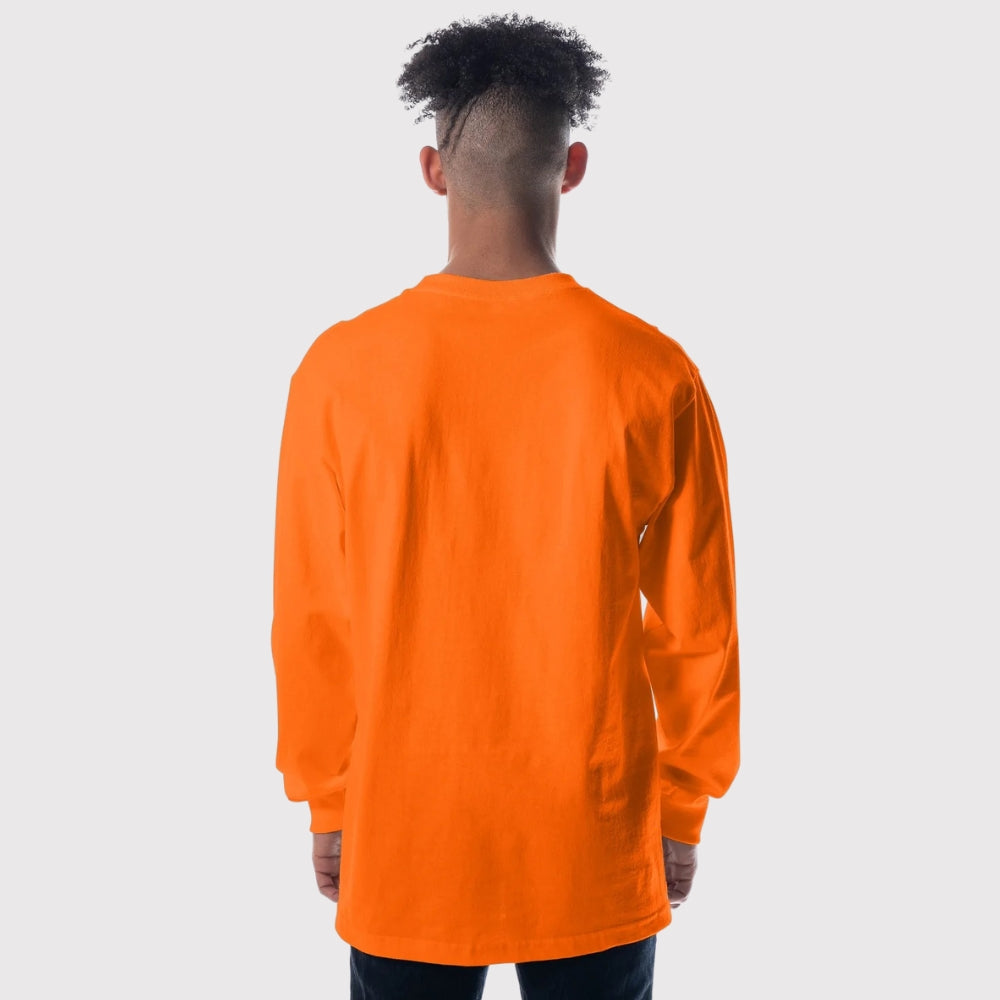 Men's Heavyweight Open-End Cotton Long Sleeve Tee | Durable Classic Fit Shirt
