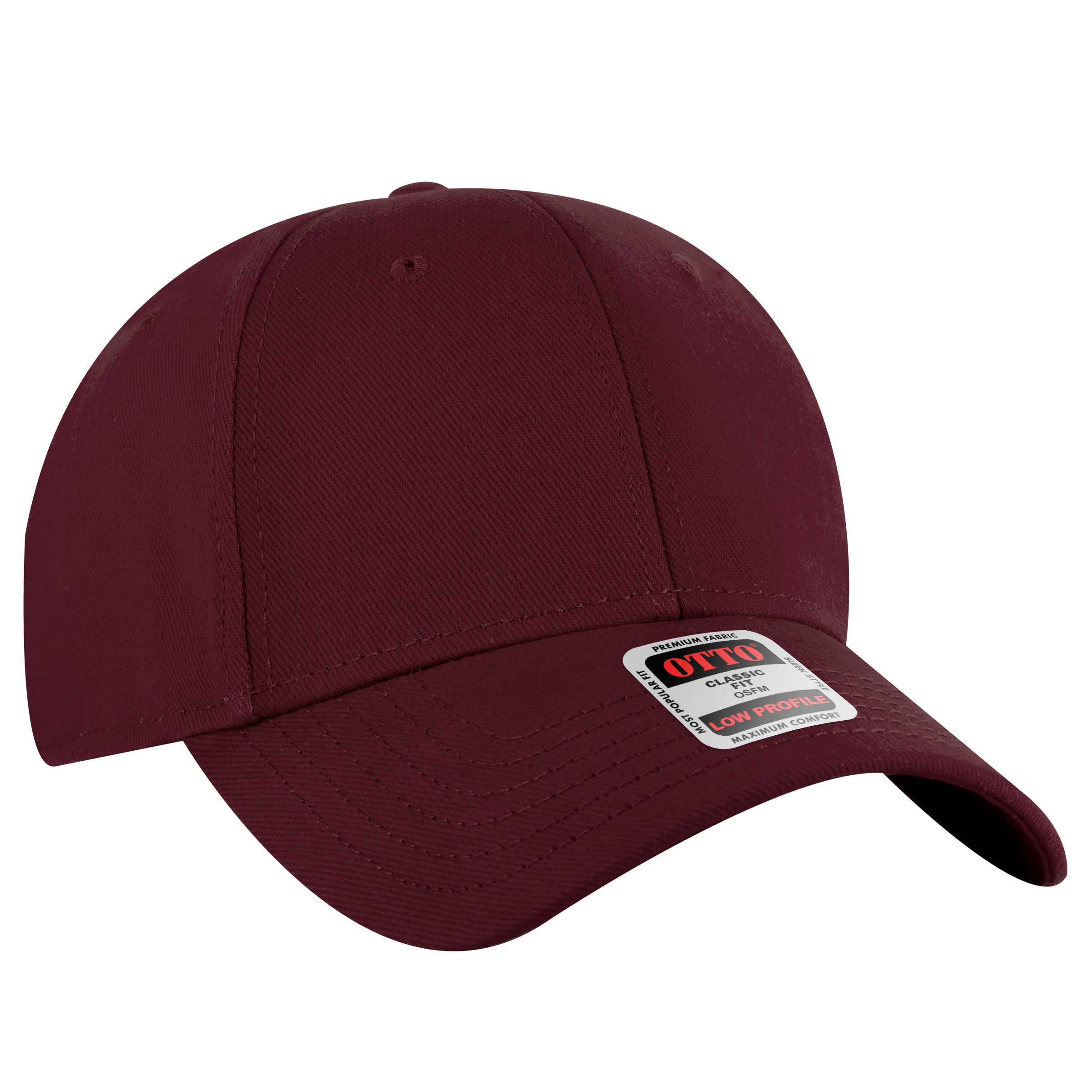 OTTO 6-Panel Low Profile Baseball Cap Durable Cotton Twill Snapback