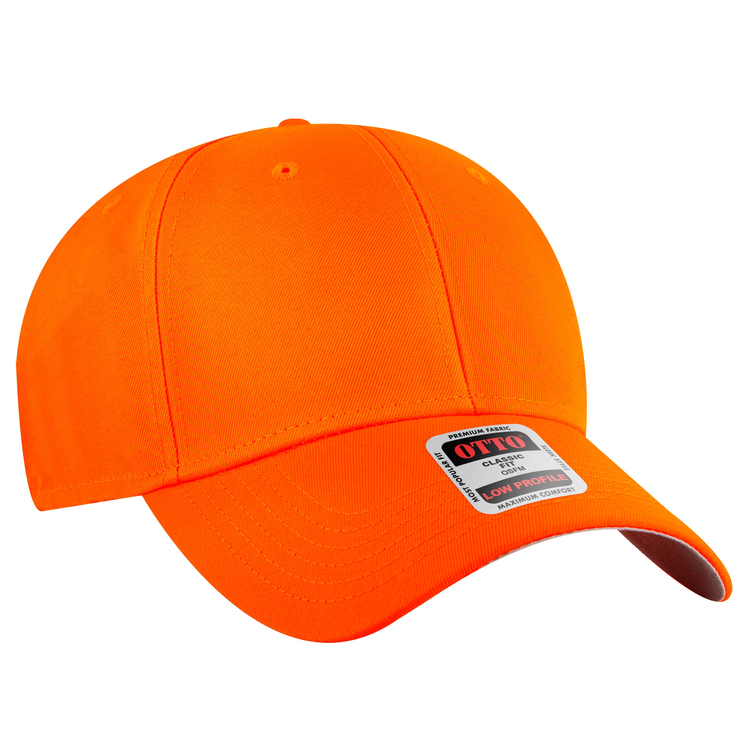 OTTO 6-Panel Low Profile Structured Baseball Cap with Adjustable Snapback