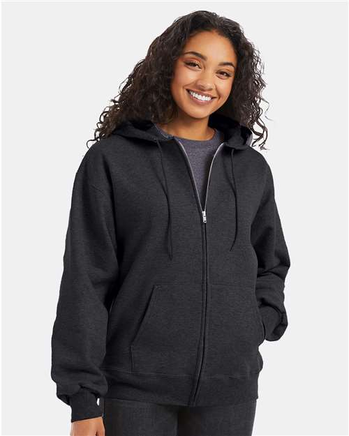 Hanes Unisex Ultimate Cotton Full-Zip Hooded Sweatshirt Comfort