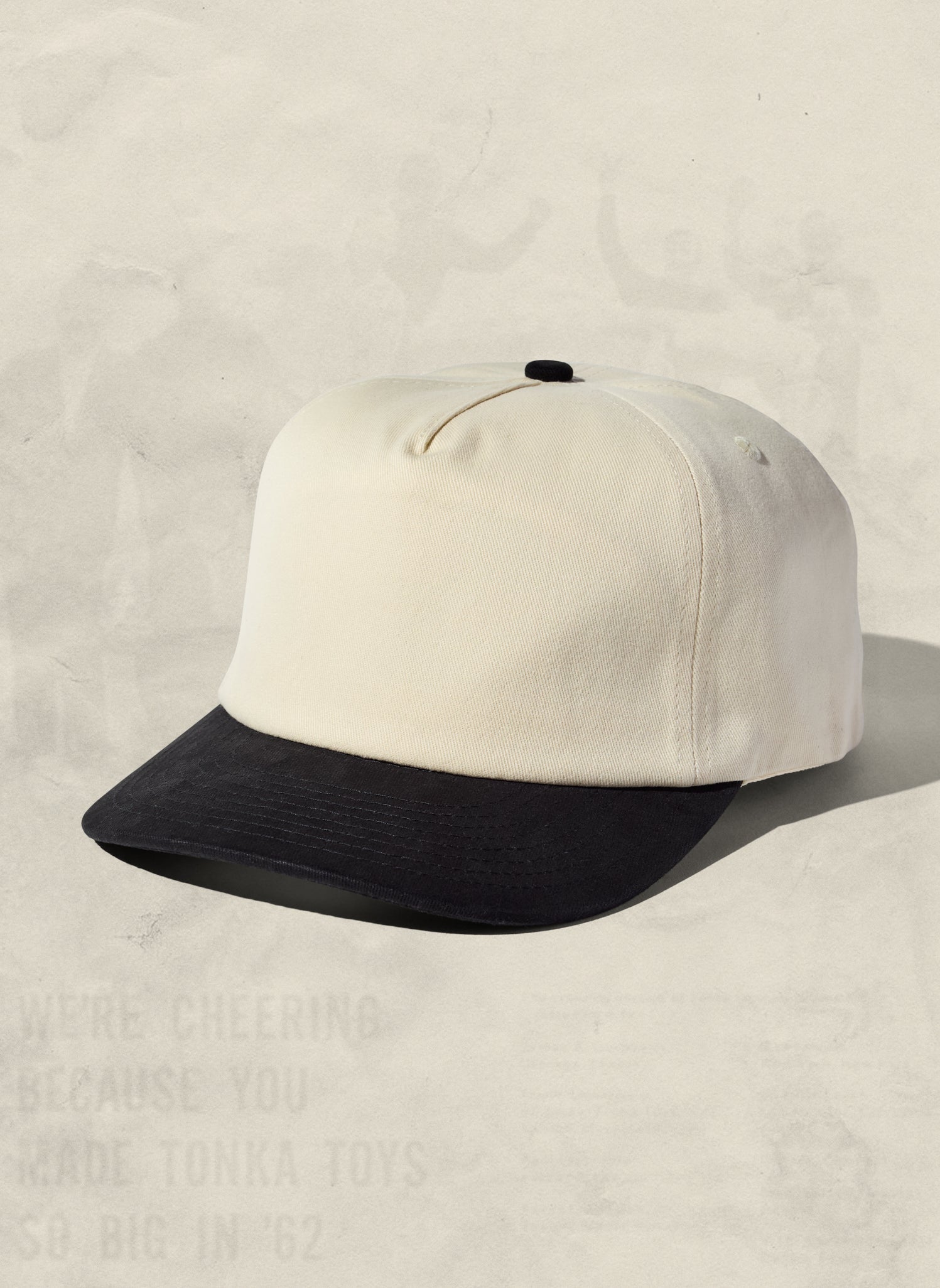 Two-Tone Brushed Cotton Workhorse Snapback Hat with Mesh Liner