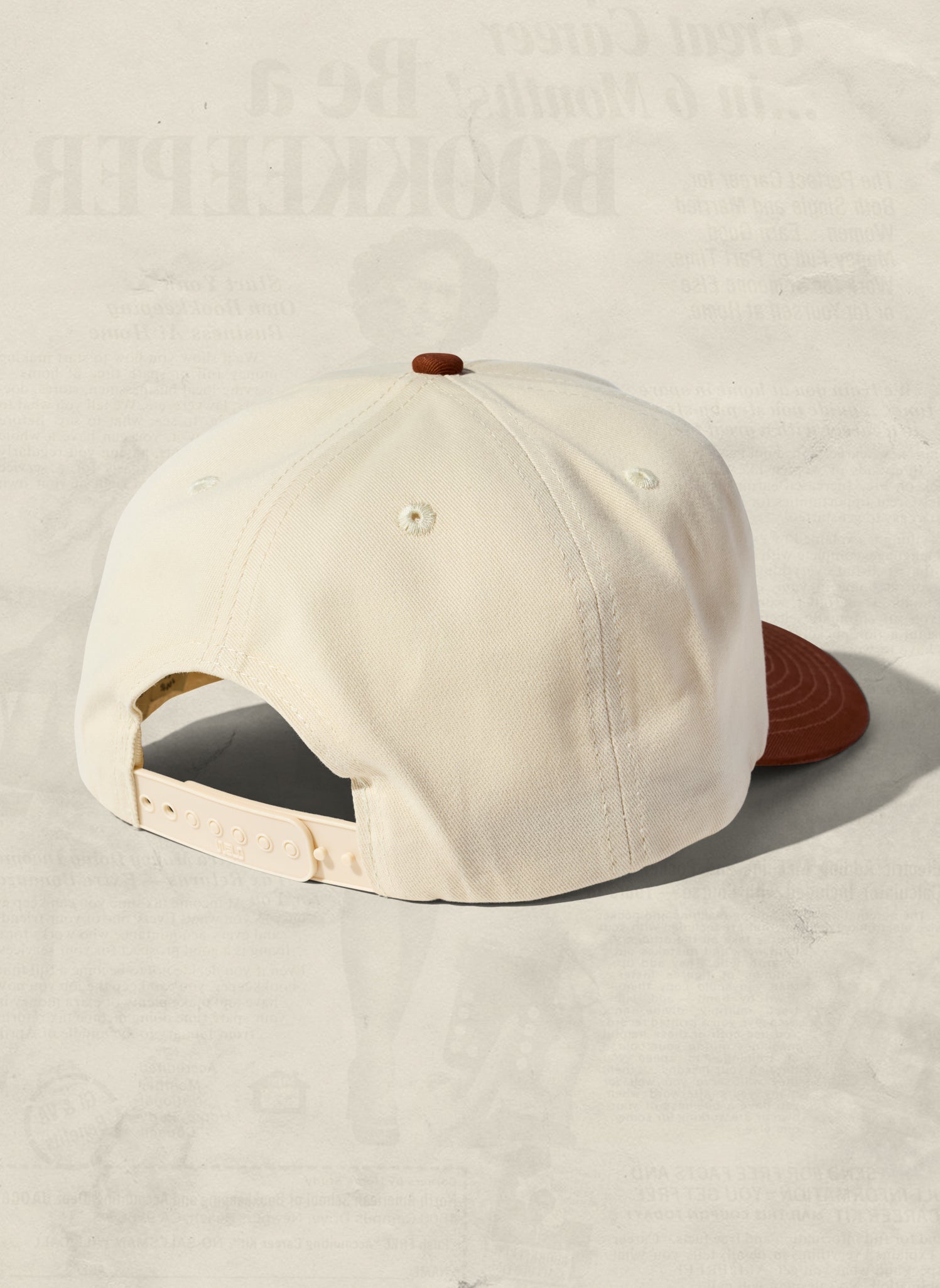 Two-Tone Brushed Cotton Workhorse Snapback Hat with Mesh Liner