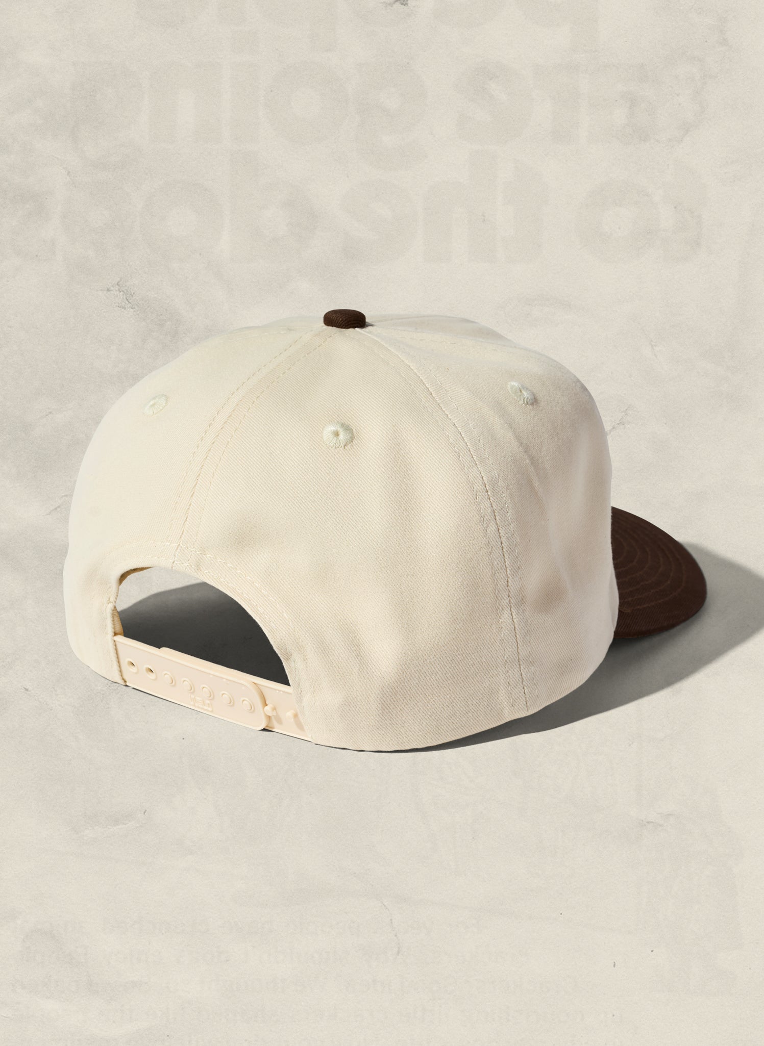 Two-Tone Brushed Cotton Workhorse Snapback Hat with Mesh Liner