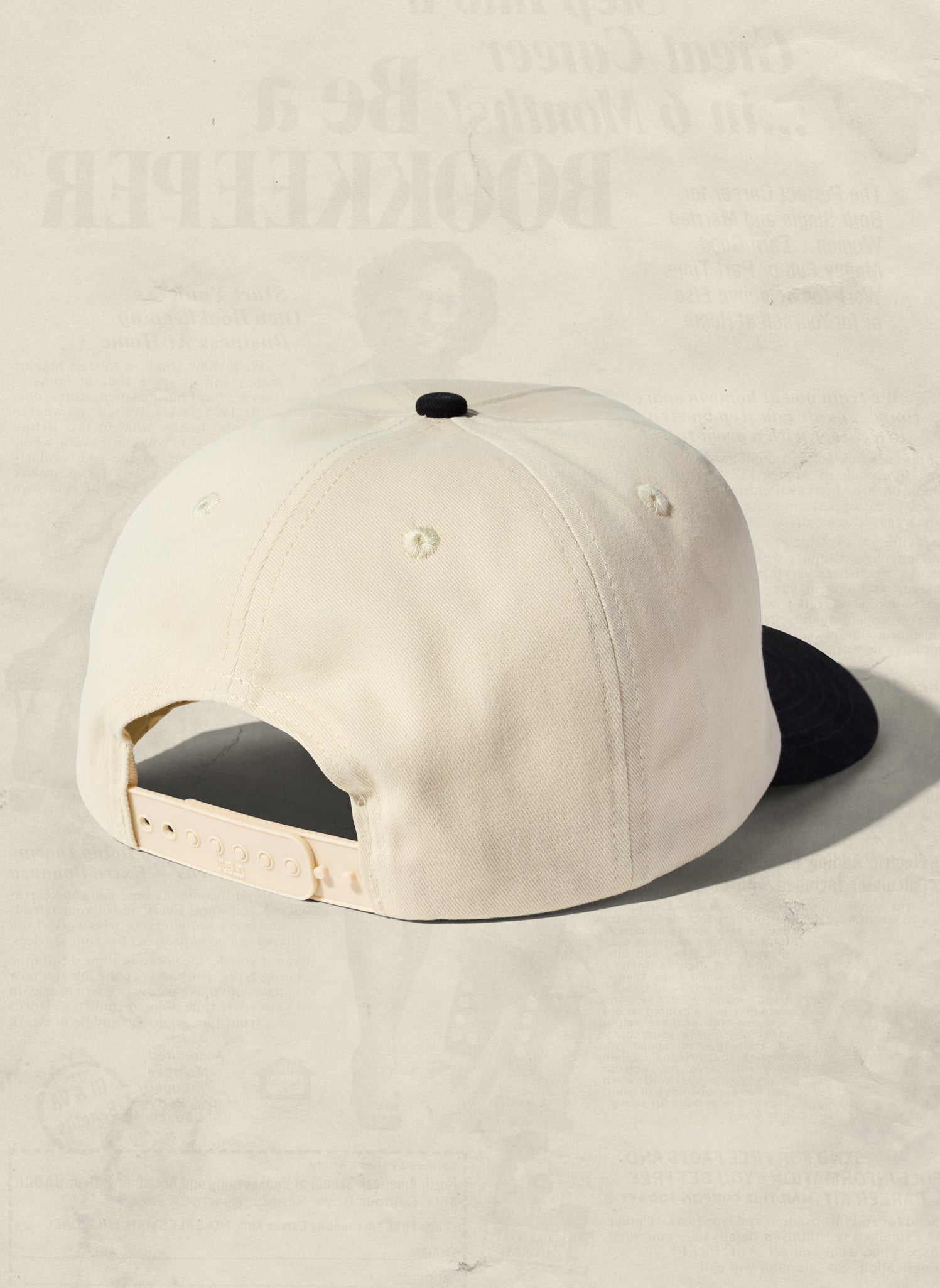 Two-Tone Brushed Cotton Workhorse Snapback Hat with Mesh Liner