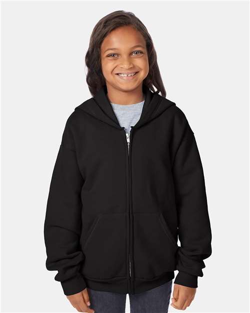 Hanes Youth EcoSmart Full-Zip Hooded Sweatshirt P480 for Kids