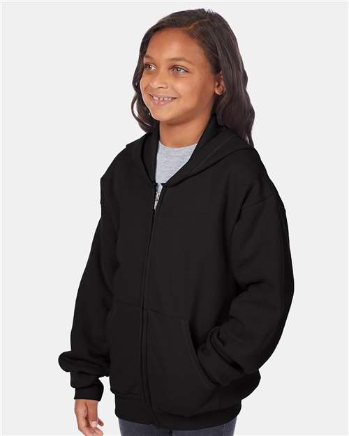 Hanes Youth EcoSmart Full-Zip Hooded Sweatshirt P480 for Kids