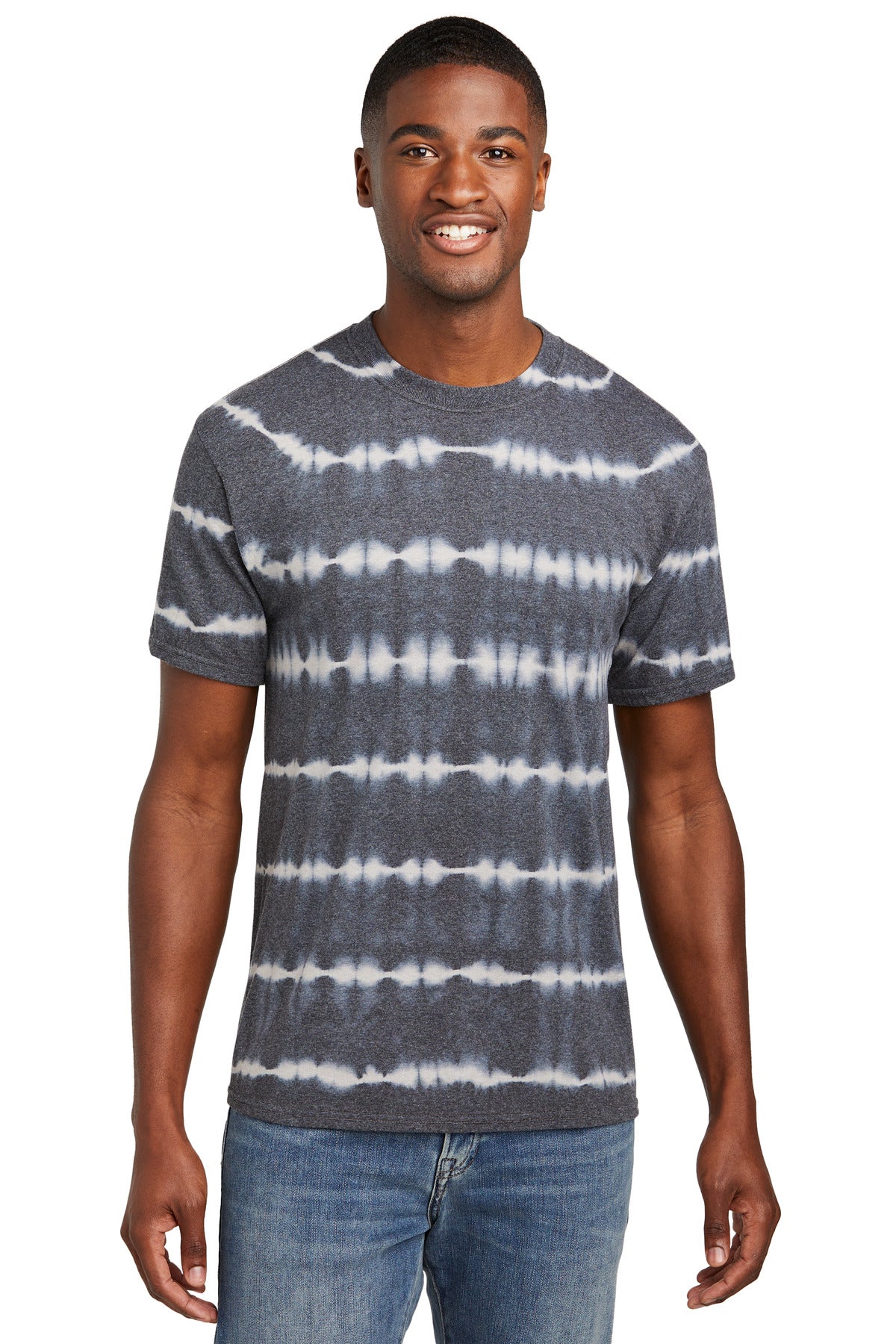 https://images.shirtspace.com/fullsize/topVPHob%2Bm4tq1V%2BUbDz3w%3D%3D/454358/21973-port-company-pc142-allover-stripe-tie-dye-tee-front-graphite-light-gray.jpg