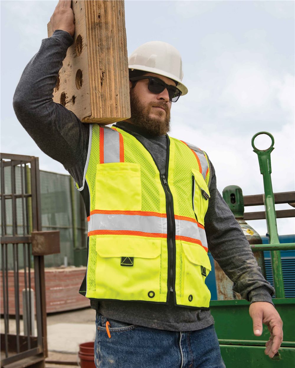 Kishigo Unisex Premium Black Series Heavy-Duty Reflective Mesh Safety Vest