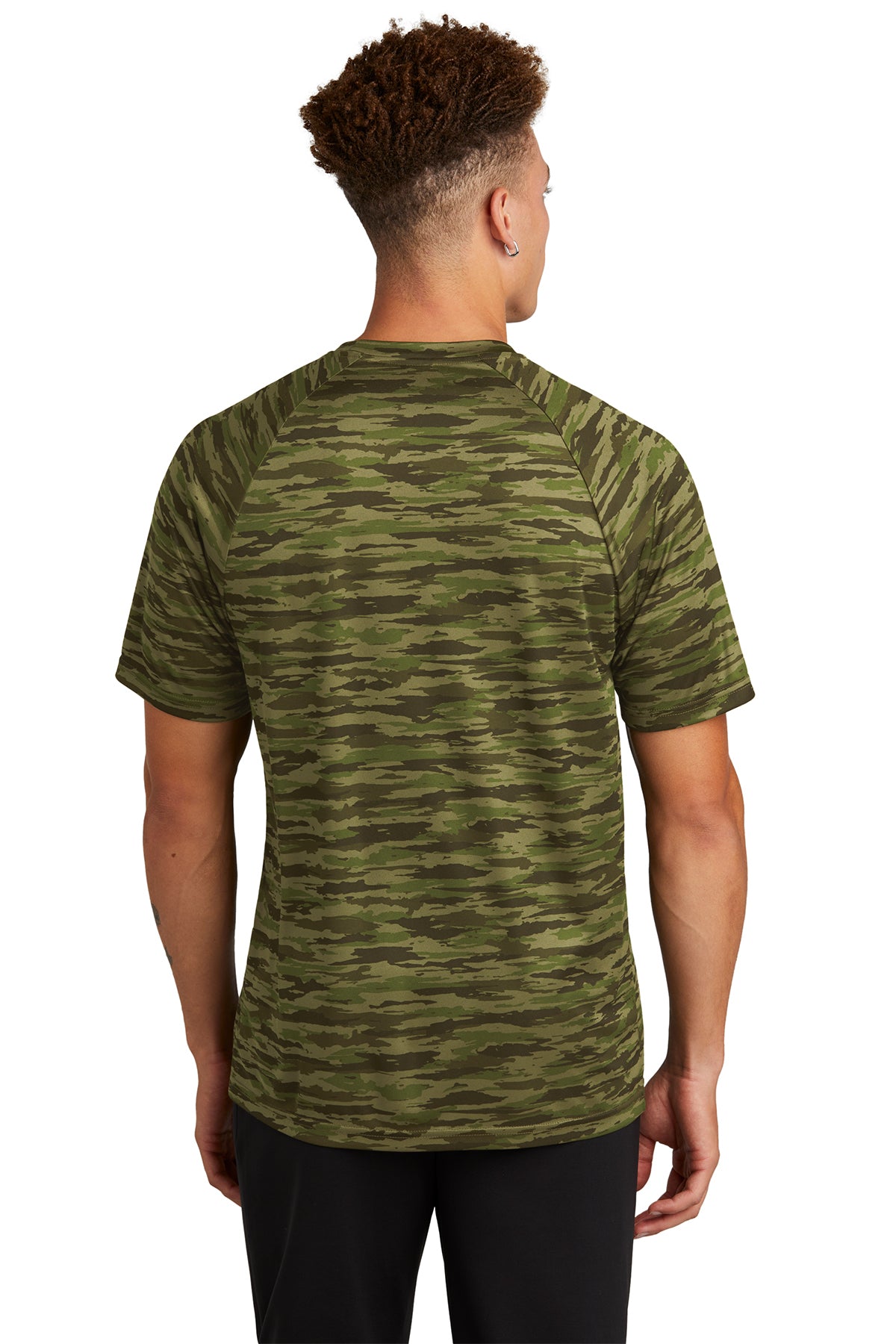Sport-Tek Drifting Camo Performance Tee: Moisture-Wicking, UV Protection, Athletic Style