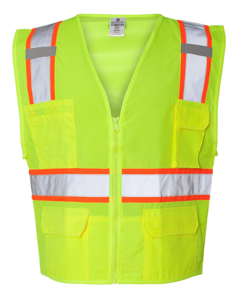 Kishigo Ultra-Cool™ High Visibility Safety Vest, Solid Front Mesh Back, ANSI Class 2