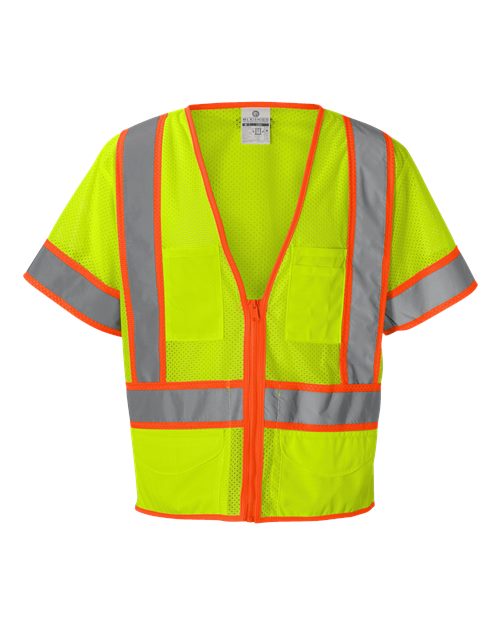 Kishigo Unisex Ultra-Cool Six-Pocket Mesh Surveyor Vest High Visibility