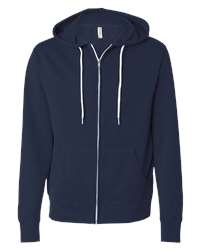 Unisex Icon Lightweight Loopback Terry Full-Zip Hooded Sweatshirt Slim Fit