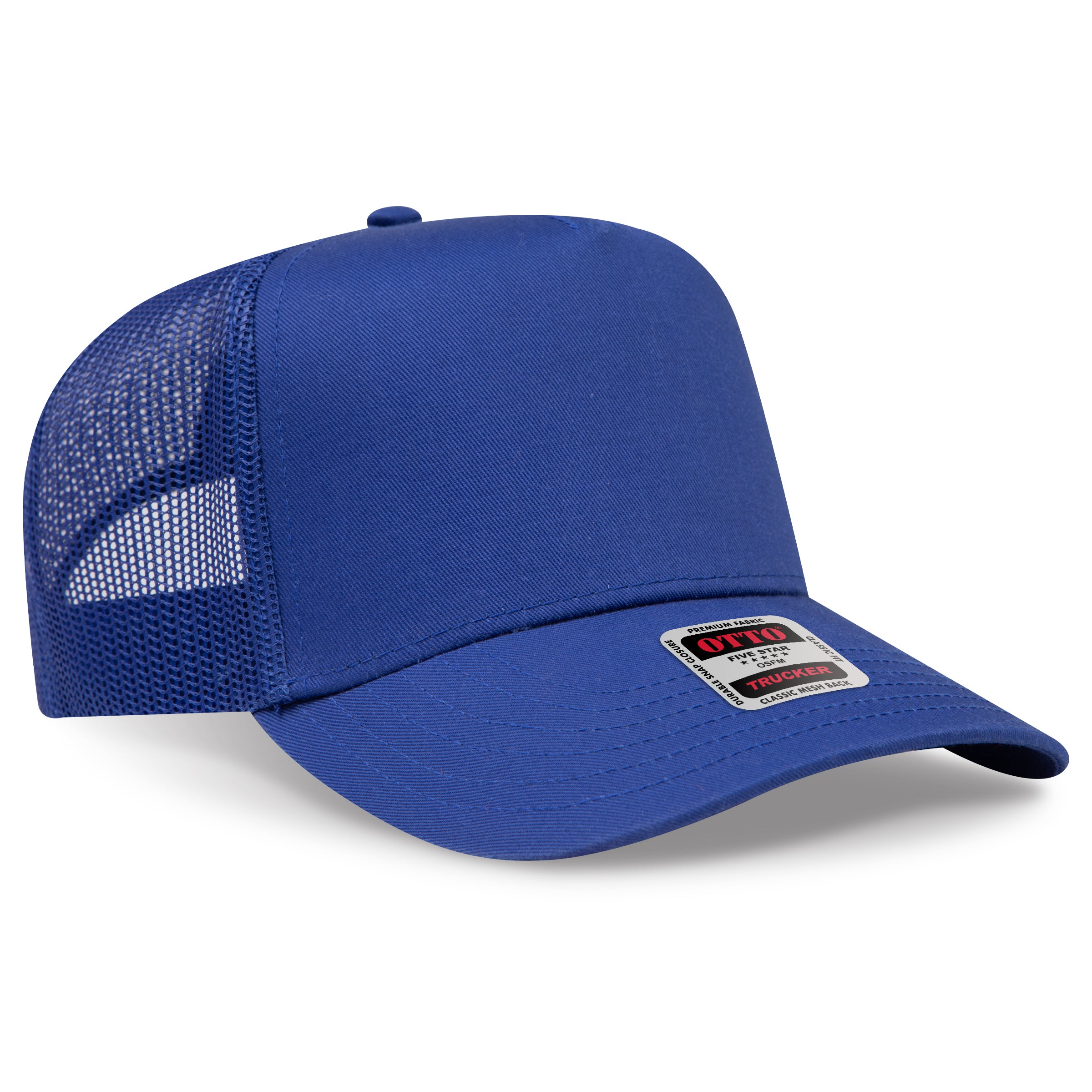 Structured 5-Panel Mid-Profile Mesh-Back Trucker Hat Adjustable Snapback Wholesale