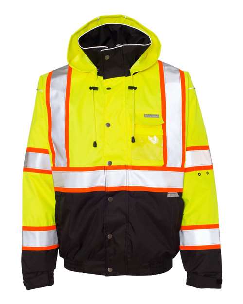 Kishigo Unisex Premium Brilliant Series Bomber Jacket with Reflective Trim