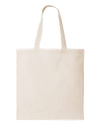 Q-Tees 12L Economical Cotton Tote Bag with 20-Inch Handles