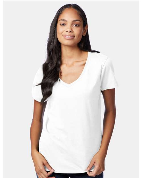 Hanes Women's Perfect-T V-Neck T-Shirt: Soft Ring-Spun Cotton, Feminine Fit