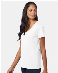 Hanes Women's Perfect-T V-Neck T-Shirt: Soft Ring-Spun Cotton, Feminine Fit