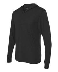 Unisex RecycledSoft Hooded Long Sleeve T-Shirt Organic Cotton Blend
