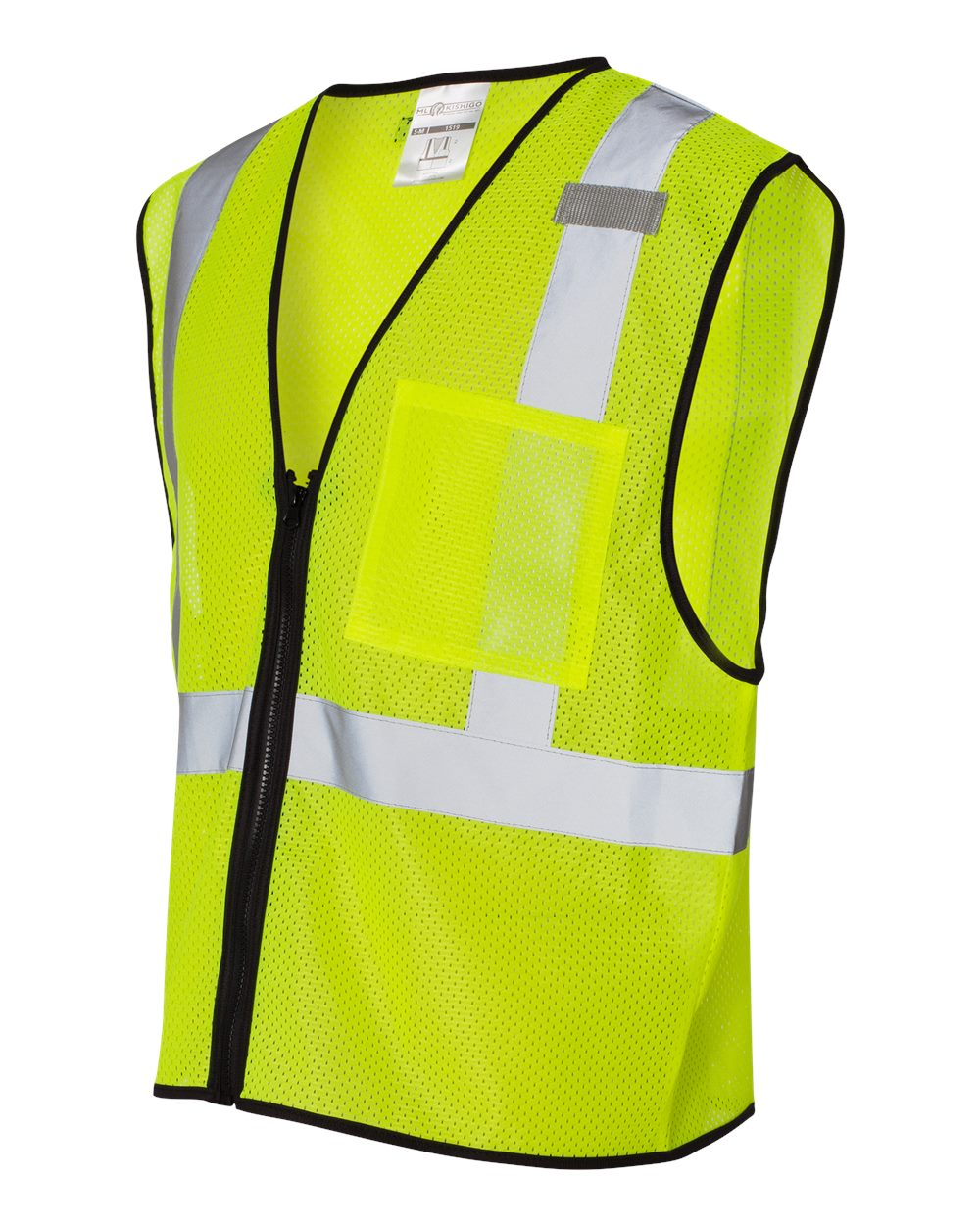Kishigo ANSI/ISEA Class 2 High-Visibility Mesh Safety Vest with Zipper Closure