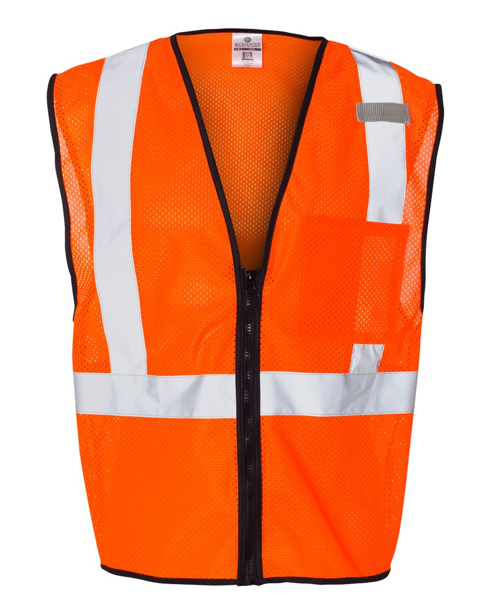 Kishigo ANSI/ISEA Class 2 High-Visibility Mesh Safety Vest with Zipper Closure