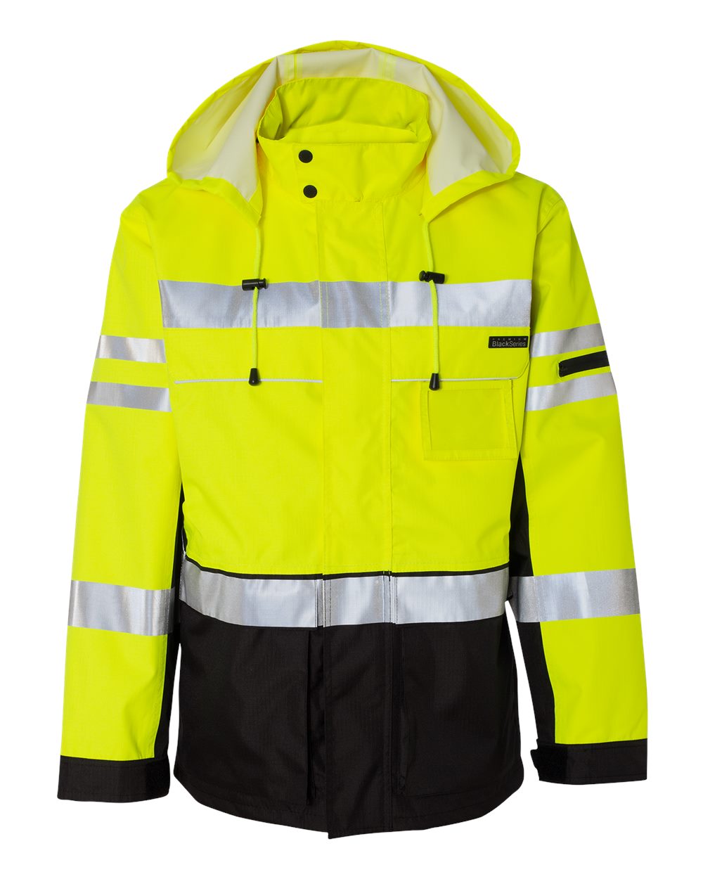 Kishigo Premium Black Series Unisex 2-in-1 High-Visibility Waterproof Ripstop Work Jacket