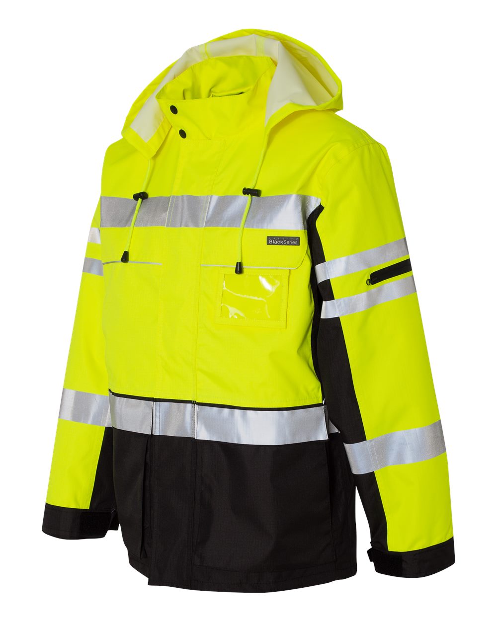 Kishigo Premium Black Series Unisex 2-in-1 High-Visibility Waterproof Ripstop Work Jacket