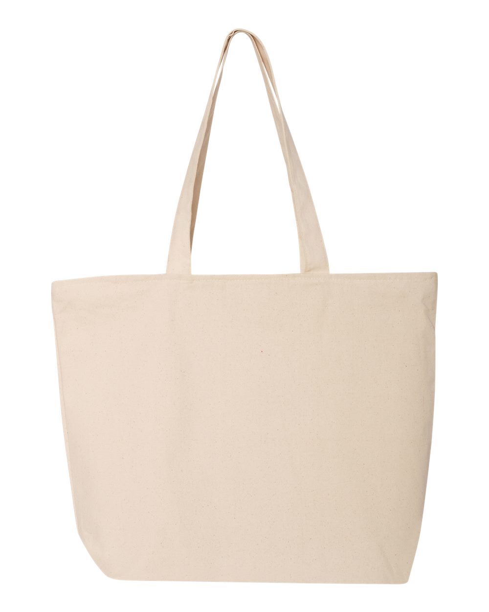 Q-Tees 25L Heavy Cotton Canvas Zippered Tote Bag with Pocket