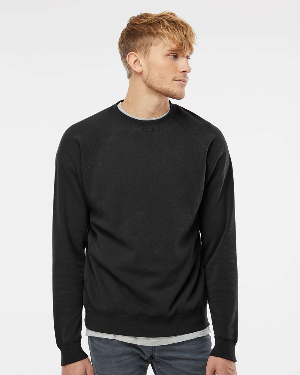 Independent Trading Co. Special Blend Raglan Crewneck Sweatshirt Unisex Slim