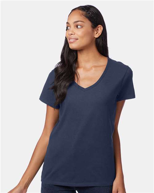 Hanes Women's Perfect-T V-Neck T-Shirt: Soft Ring-Spun Cotton, Feminine Fit