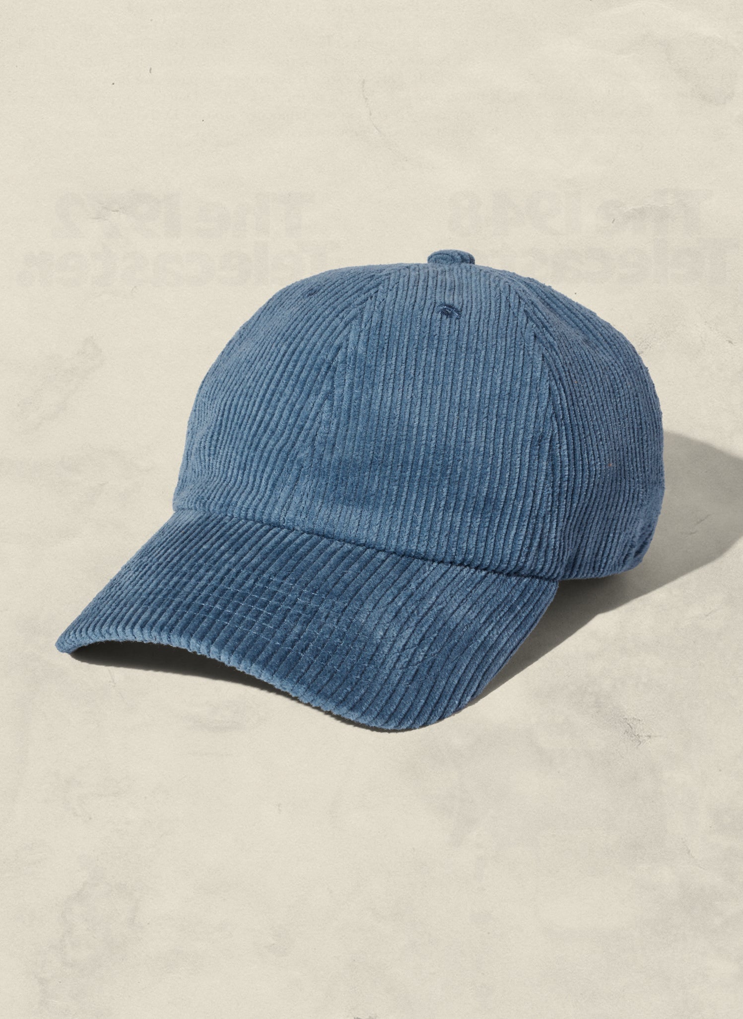 Corduroy Unstructured Dad Hat with Curved Brim and Brass Clasp