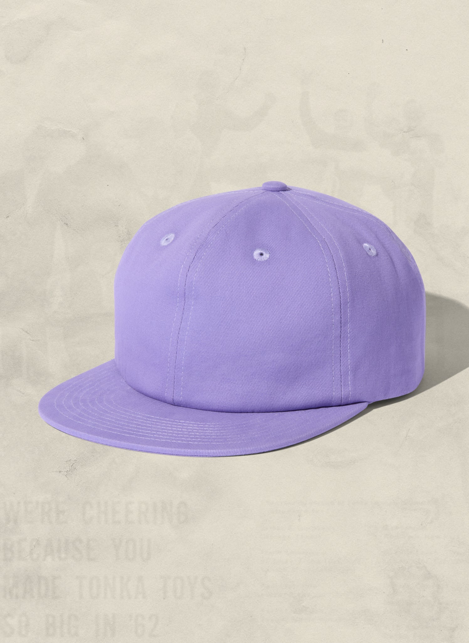 Brushed Cotton Field Trip Hat Unstructured 6-Panel Adjustable Brass Strap