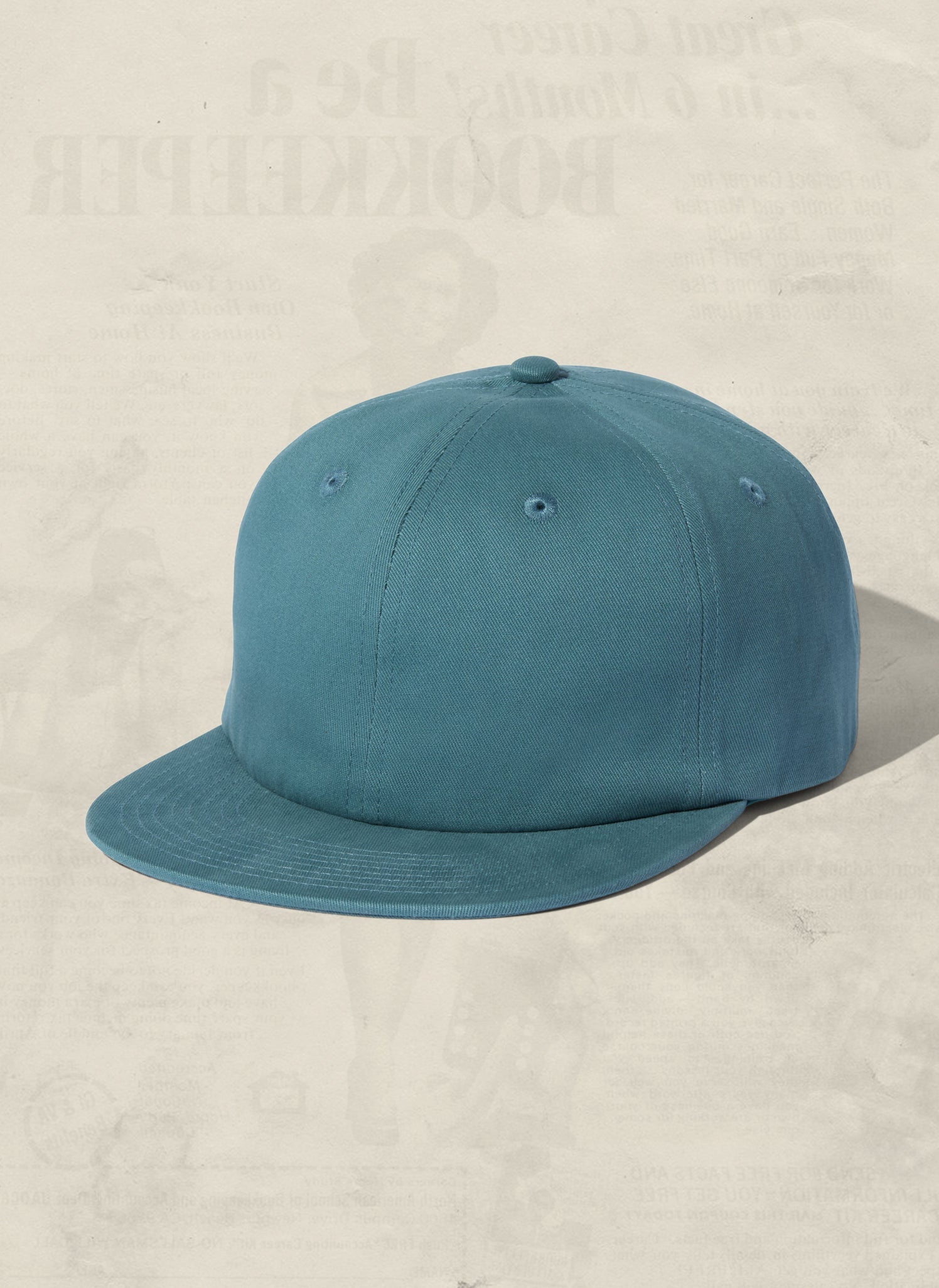 Brushed Cotton Field Trip Hat Unstructured 6-Panel Adjustable Brass Strap