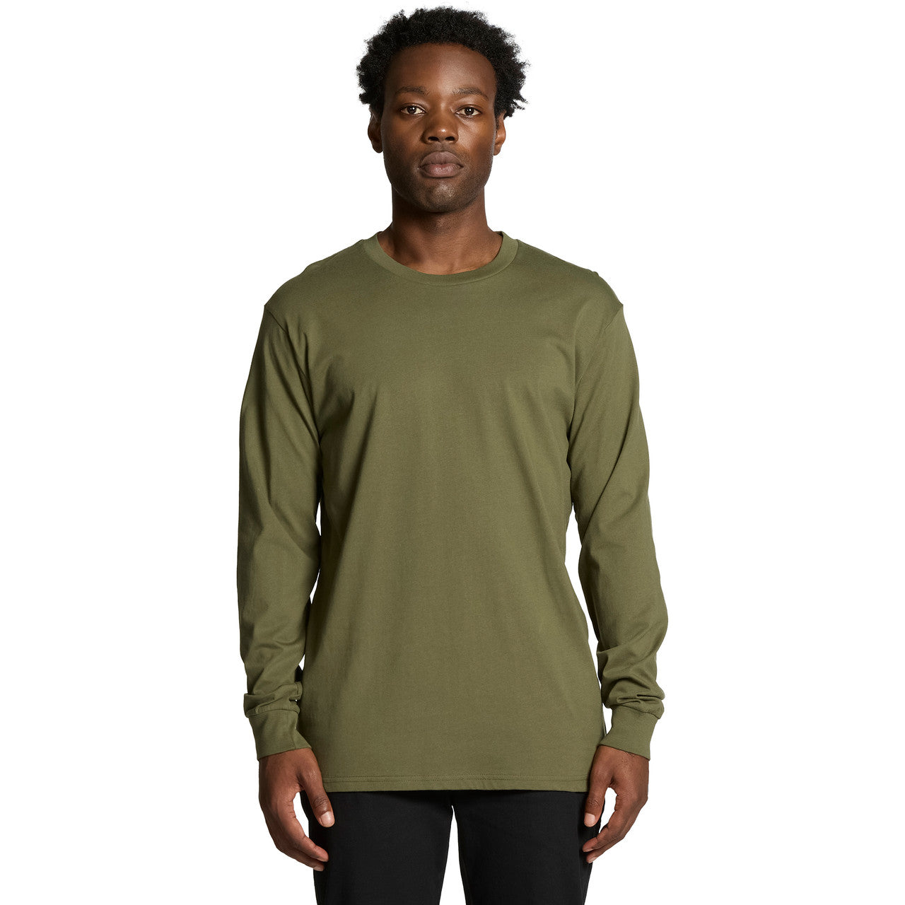 Premium Men's Staple Long Sleeve Tee – Soft Combed Cotton T-Shirt