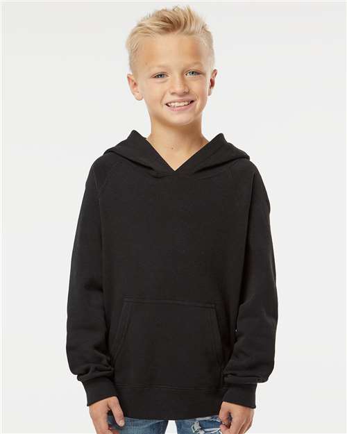Youth Lightweight Special Blend Raglan Hooded Sweatshirt with Raglan Sleeves
