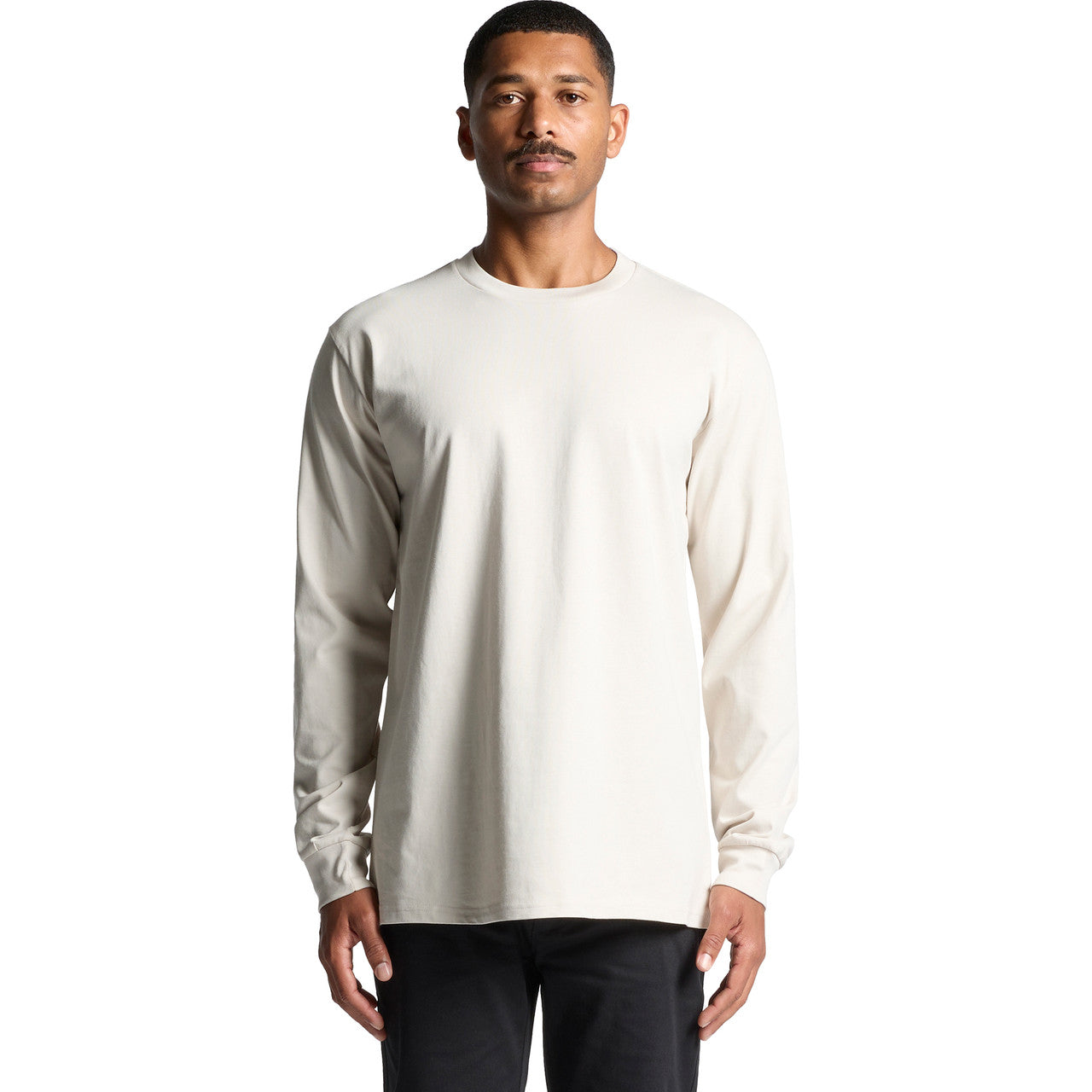 Men's Premium Heavyweight Long Sleeve Tee, 100% Combed Cotton, Regular Fit, Durable