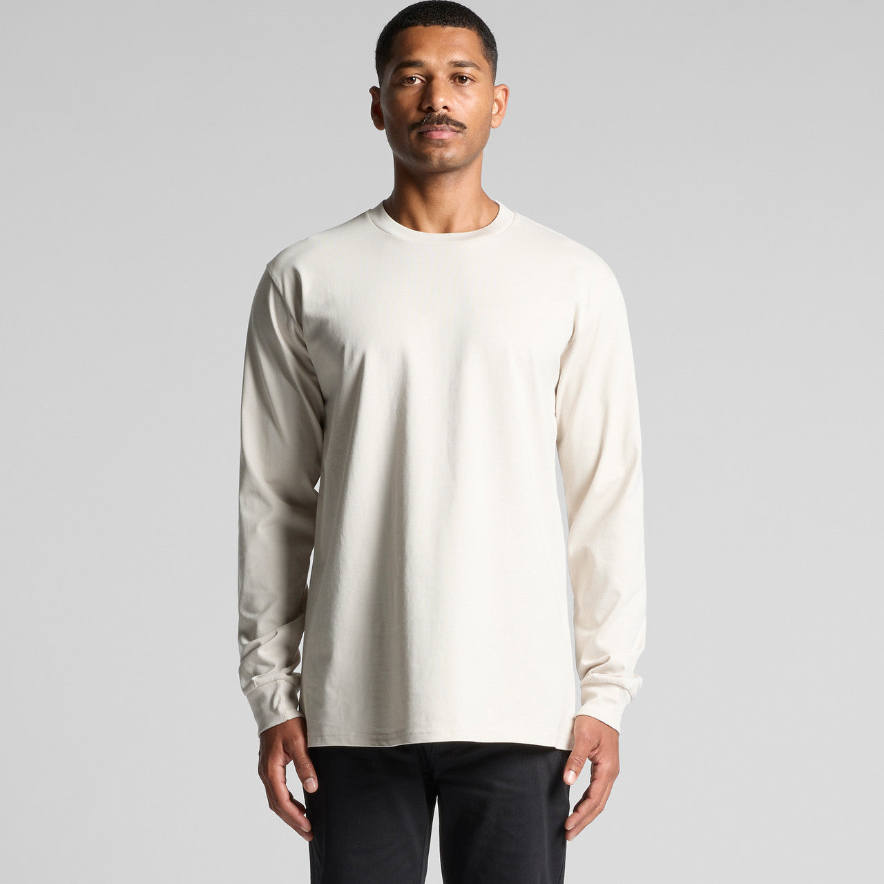 Men's Premium Heavyweight Long Sleeve Tee, 100% Combed Cotton, Regular Fit, Durable