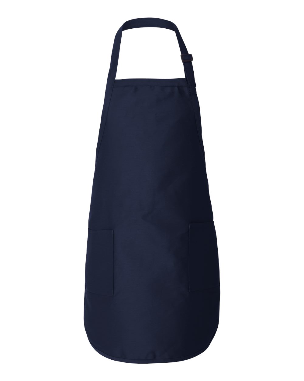 Full-Length Cotton-Poly Apron with Adjustable Neck Buckle and Pockets