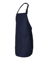 Q-Tees Heavy-Duty Waist Apron with Three Pockets and Ties