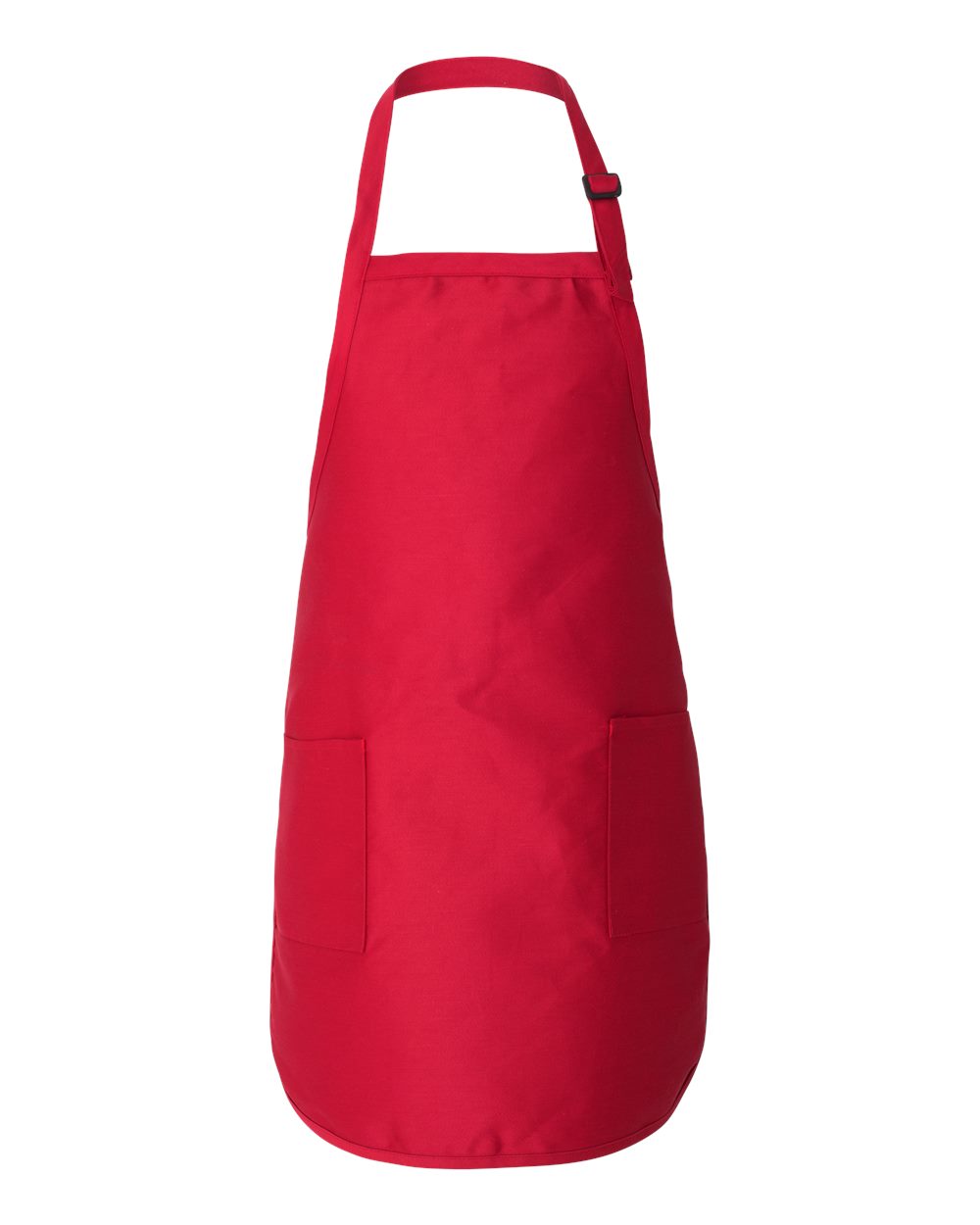 Full-Length Cotton-Poly Apron with Adjustable Neck Buckle and Pockets