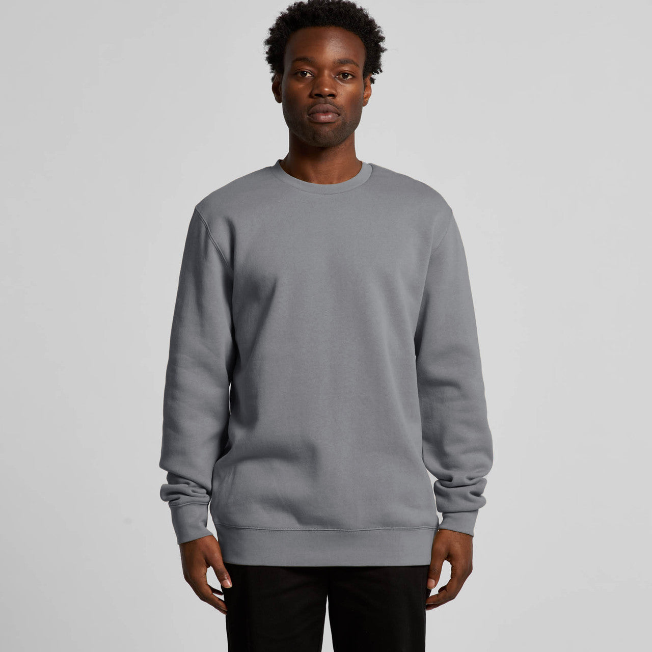 AS Colour Men's Premium Heavyweight Stencil Crewneck Sweatshirt - Sustainable Recycled Fleece