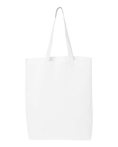 Q-Tees 12L Economical Cotton Tote Bag with 20-Inch Handles
