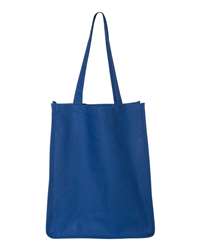 Q-Tees 27L Jumbo Cotton Canvas Shopping Bag with Gusseted Base