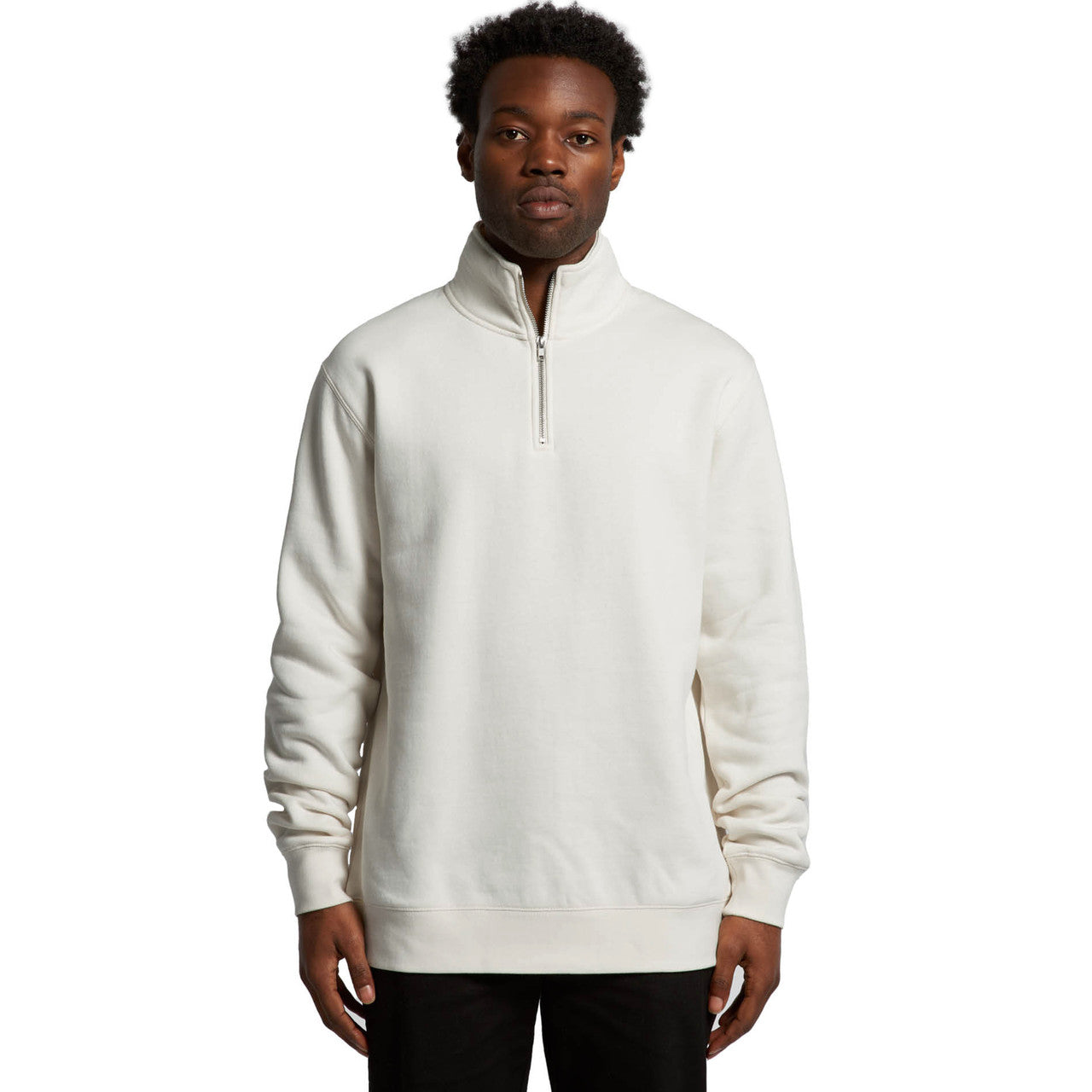 AS Colour Men's Stencil Half-Zip Crewneck Sweatshirt - Durable Anti-Pill Fleece