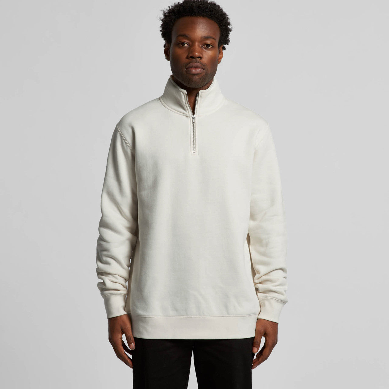 AS Colour Men's Stencil Half-Zip Crewneck Sweatshirt - Durable Anti-Pill Fleece