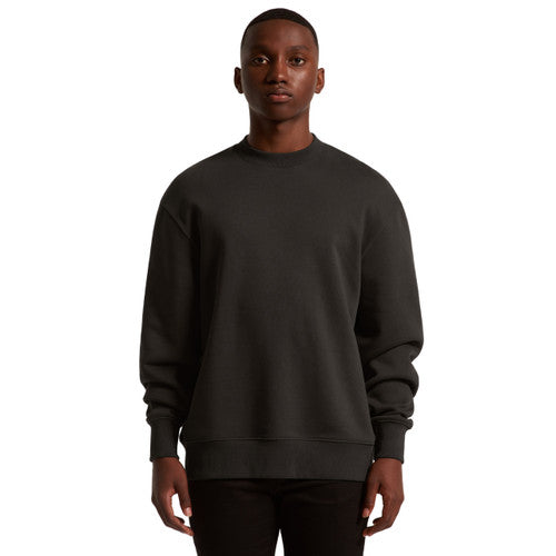 Men's Heavyweight Oversized Crewneck Sweatshirt with Dropped Shoulders AS Colour