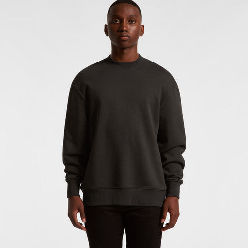 Men's Heavyweight Oversized Crewneck Sweatshirt with Dropped Shoulders AS Colour