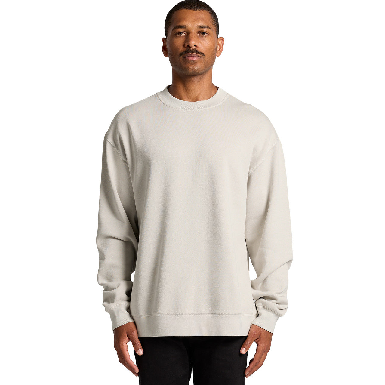 Men's Relaxed Fit Faded Crewneck Sweatshirt Soft Cotton Blend Recycled Poly