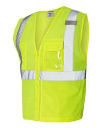 Kishigo Unisex Single Pocket Zipper Mesh Reflective Vest